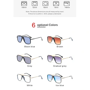 2021 newest fashion metal square frame thick nose sunglasses women men eyewear shade vintage sun glasses wholesale custom goggle