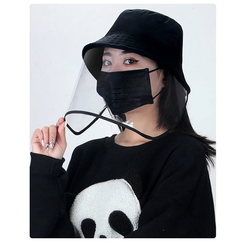 Fisherman's hat covers protective face shield hat epidemic prevention and splash prevention face shield cap with face shield