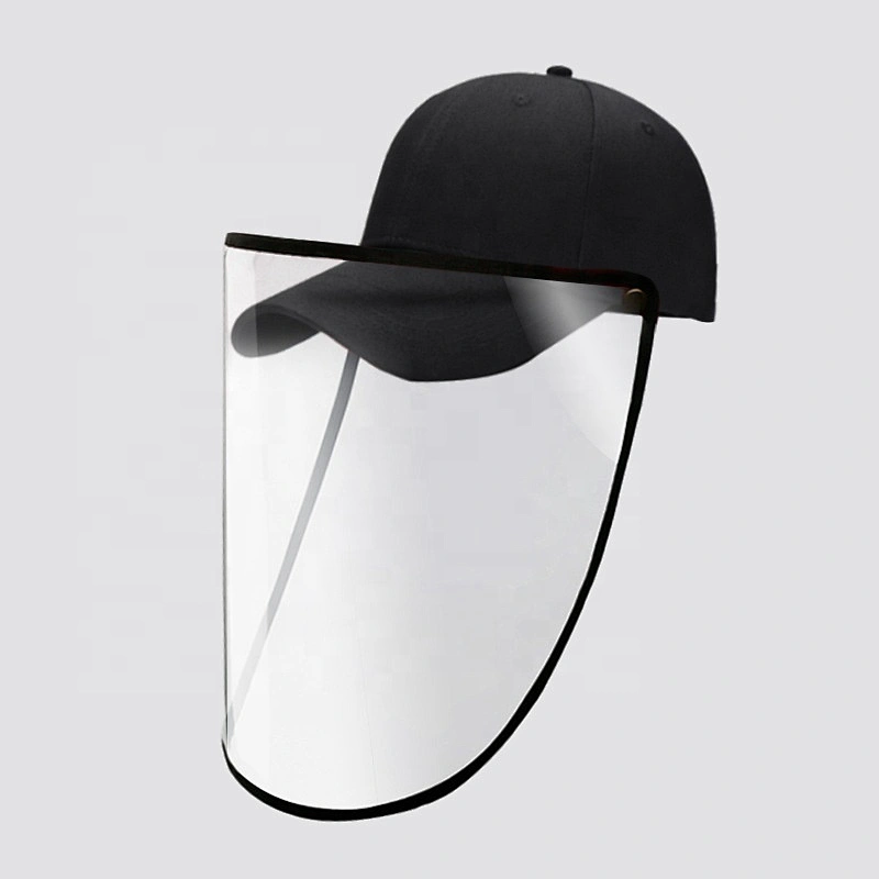 Best Face Shield Face Coverings Reusable Clear FaceShield With Hat Pure Black White Red Hat With Transparent Face Sheild