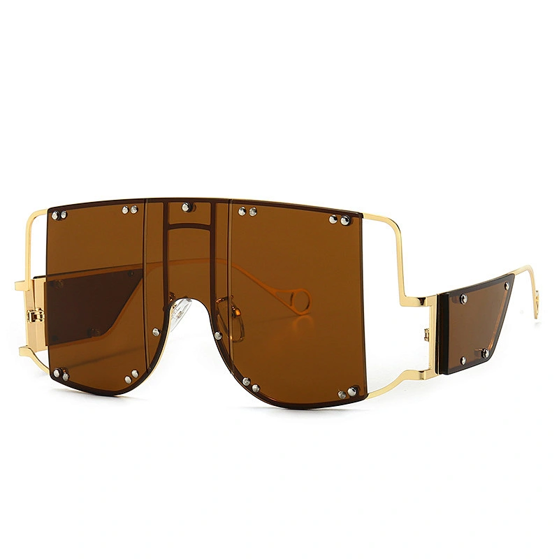 Fashionable sunglasses big metal frame sunglasses windproof sunglasses display