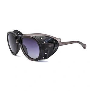 2021 newest fashion leather punk snowfield sunglasses polarized women men eyewear shade sun glasses wholesale custom goggles