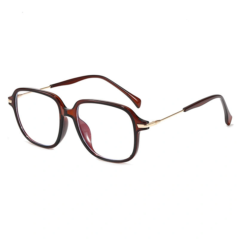 New TR90 flat light anti-blue light metal color optical frame couple style square fashion glasses high quality optical frames