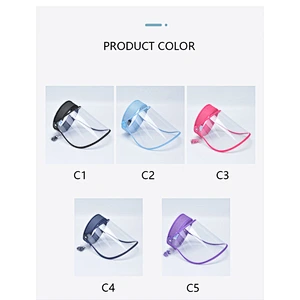 Bb0069 protective face shield cap anti spitting cap men and women transparent face shield mask safety protect plastic