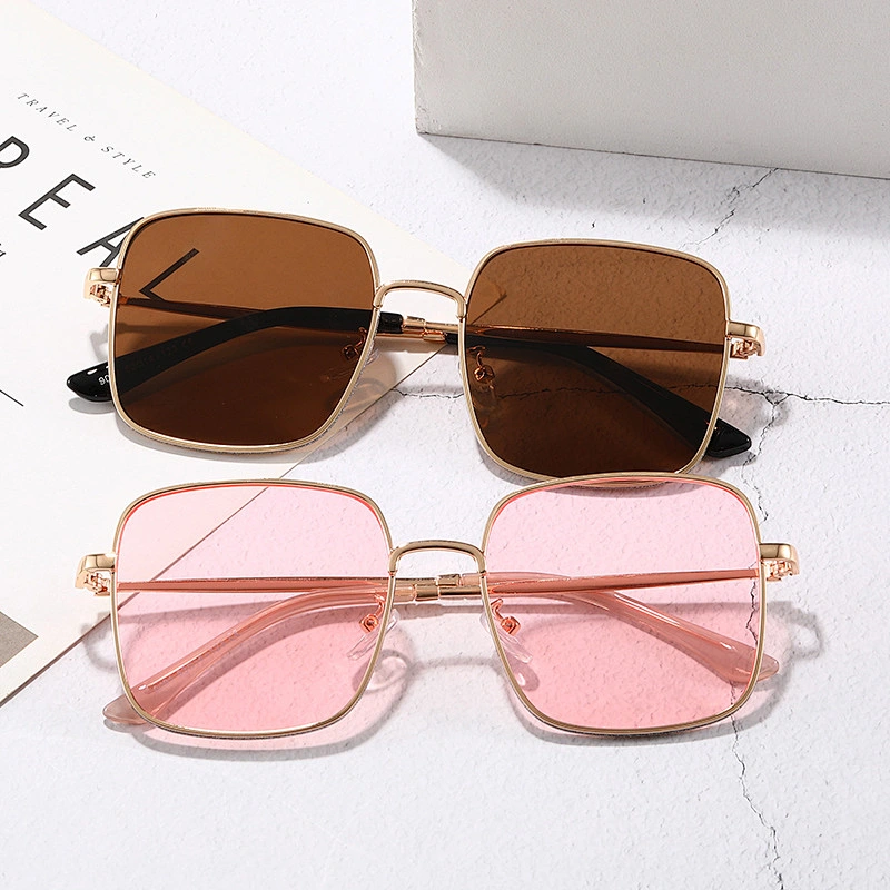 2021 newest fashion ladies trendy metal square driving sunglasses women men eyewear shade sun glasses wholesale custom goggles