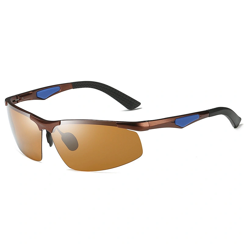 2021 newest aluminum magnesium half-rim sport sunglasses polarized women men eyewear shade sun glasses wholesale custom goggles
