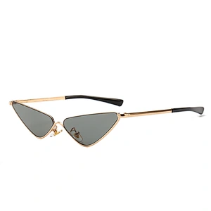 Hot style half frame narrow ocean shades sunglasses European and American fashion street style modern retro sunglasses 2020