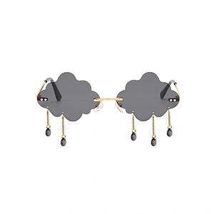 2021 fashion newest cloud shape tears pendant sunglasses women men eyewear shade vintage sun glasses wholesale custom goggles