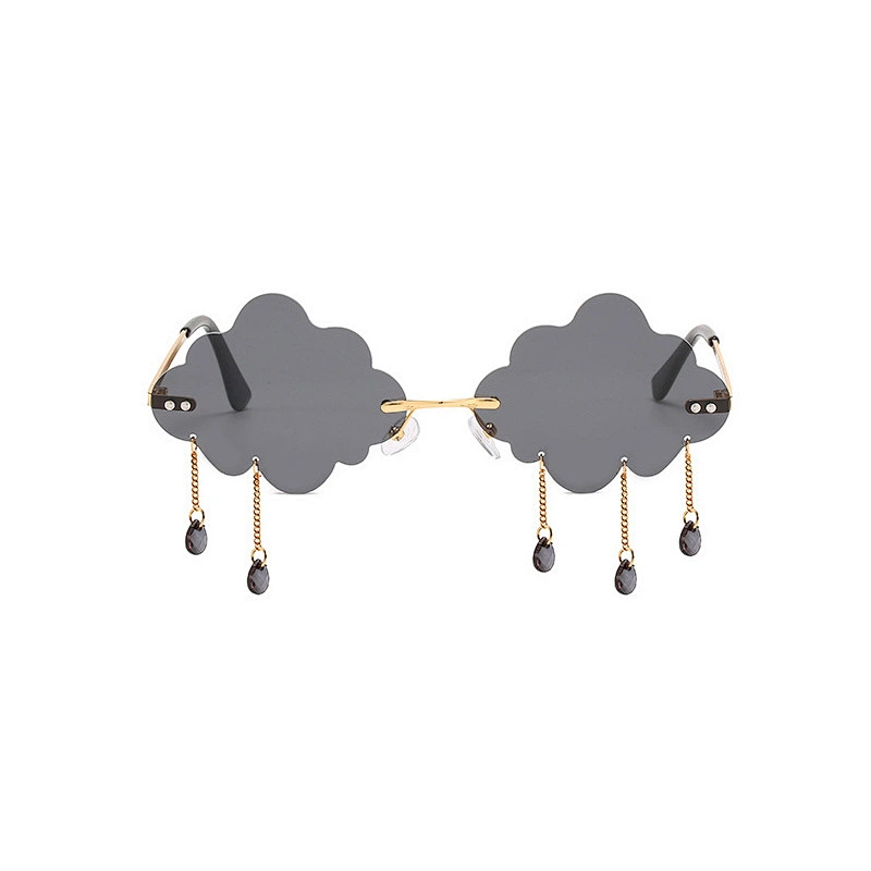 2021 fashion newest cloud shape tears pendant sunglasses women men eyewear shade vintage sun glasses wholesale custom goggles