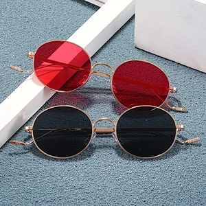2021 newest fashion personality small round kid sunglasses women men eyewear shade vintage sun glasses wholesale custom goggles