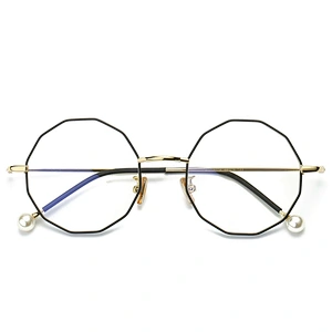 Polygon pearl metal vintage computer optical frames river wholesale women eyewear men eyeglasses black frame design eye glasses