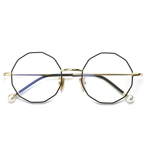 Polygon pearl metal vintage computer optical frames river wholesale women eyewear men eyeglasses black frame design eye glasses