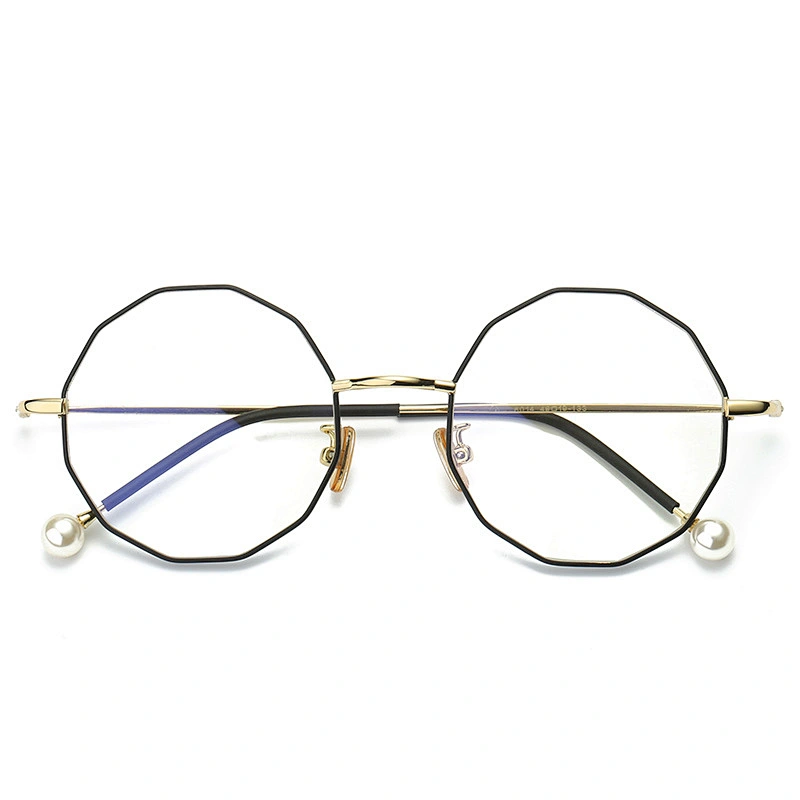 Polygon pearl metal vintage computer optical frames river wholesale women eyewear men eyeglasses black frame design eye glasses