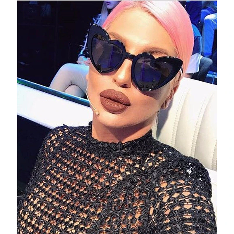 2021 newest fashion love heart shape trendy sunglasses women men eyewear shade vintage sun glasses wholesale custom goggles