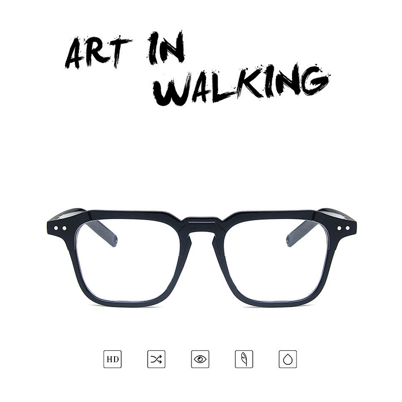 2021 trendy stud square transparent frame glasses river optical frames wholesale women eyewear men eyeglasses design eye glasses
