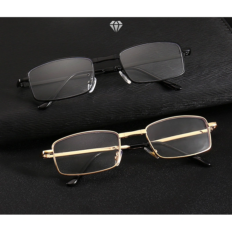 Square metal foldable multifocal trendy retro designer optics reading glasses men women wholesale reader glasses frame