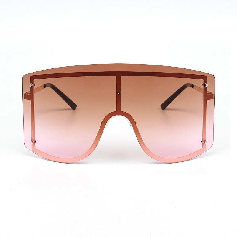 2021 fashion newest square big frame rimless trendy sunglasses women men eyewear shade sun glasses wholesale custom goggles