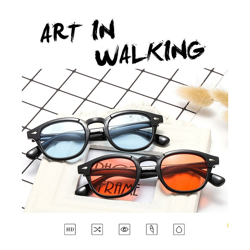 2021 newest fashion stud round retro celebrity sunglasses women men eyewear shade vintage sun glasses wholesale custom goggles