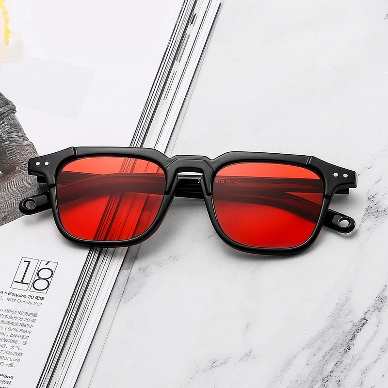 2021 newest fashion hip hop stud metal square sunglasses women men eyewear shade vintage sun glasses wholesale custom goggles