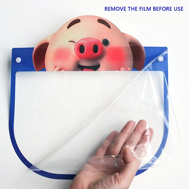 Cartoon Children's Anti fog Face Screen Shield Visor mask Transparent Animal Ornament ShieldMask Fancy Cute Kids FaceShield