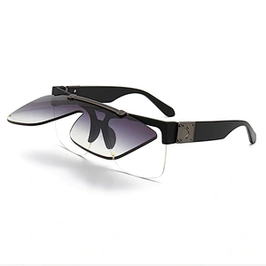 2021 newest fashion modern retro flip up sunglasses women men eyewear shade vintage sun glasses wholesale custom goggles