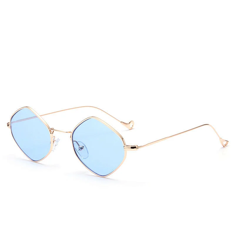 Hot style small frame sunglasses irregular polygonal glasses gradient color sunglasses women