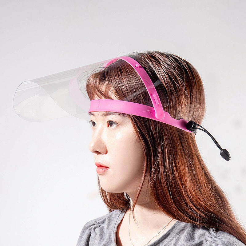 Full head acrylic face shield HD transparent policarbonyte visor face shield PET anti fog splash dust face shield mask