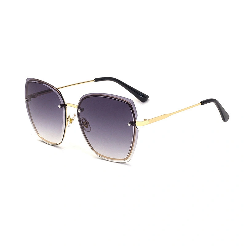 2021 newest fashion big metal frame trimming sunglasses women men eyewear shade vintage sun glasses wholesale custom goggles