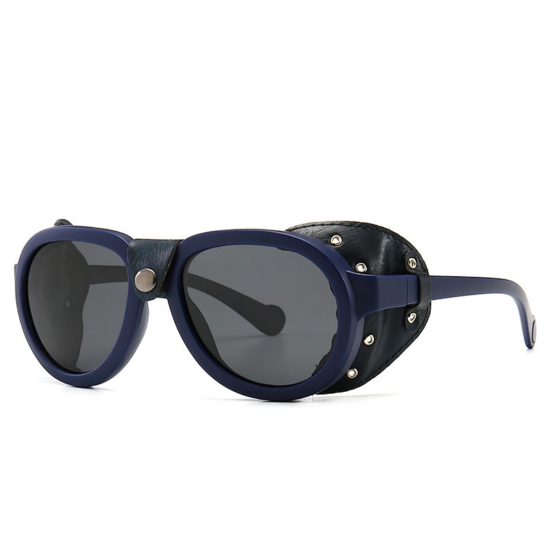 2021 newest fashion round steampunk polarized sunglasses women men eyewear shade vintage sun glasses wholesale custom goggles