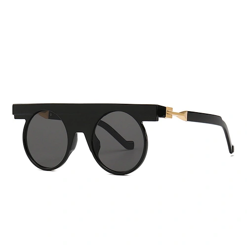 Fashionable sunglasses hot style concept round flat polarized sunglasses trend frosted custom sunglasses