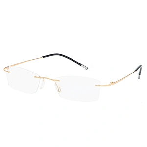 Square aluminum magnesium rimless foldable optical frame river wholesale myopia women eyewear men eyeglasses design eye glasses
