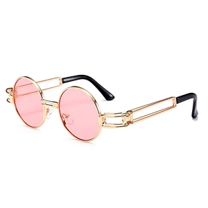 Cross-border foreign trade explosion steampunk fashion sunglasses European and American street style retro round Prince mirror