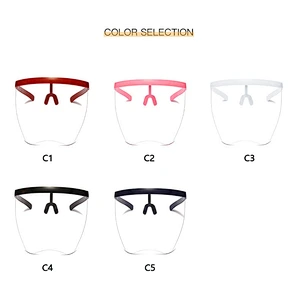 Clear rainbow bridge extended super long protective face shield outdoor super cool sunscreen mouth foam face shield mask