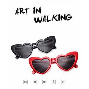 2021 newest fashion love heart shape trendy sunglasses women men eyewear shade vintage sun glasses wholesale custom goggles