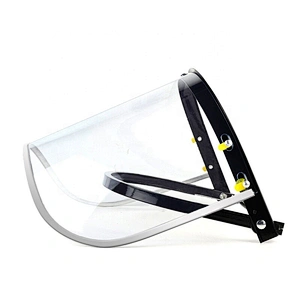 Aluminum bracket, protective PC anti-impact lens, high temperature resistant face shield, head-mounted sanding mask with helmet