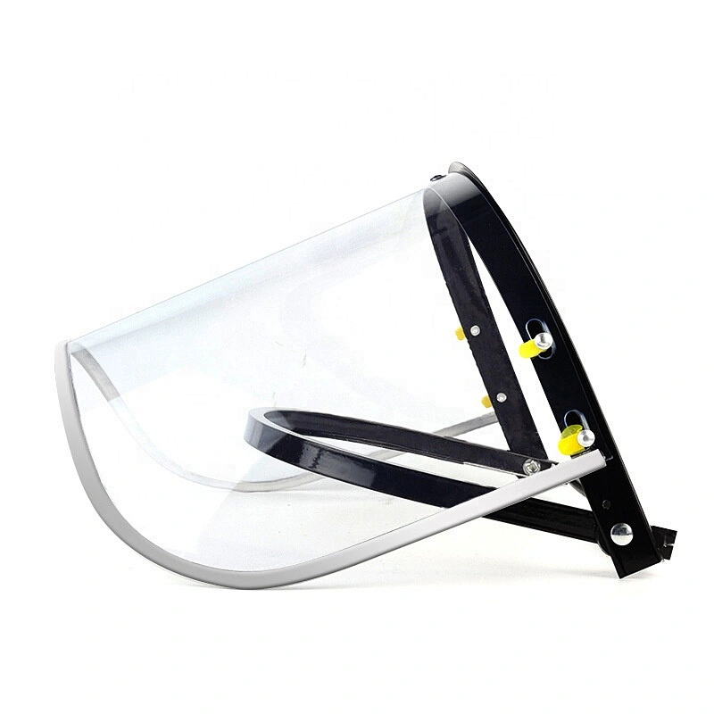 Aluminum bracket, protective PC anti-impact lens, high temperature resistant face shield, head-mounted sanding mask with helmet
