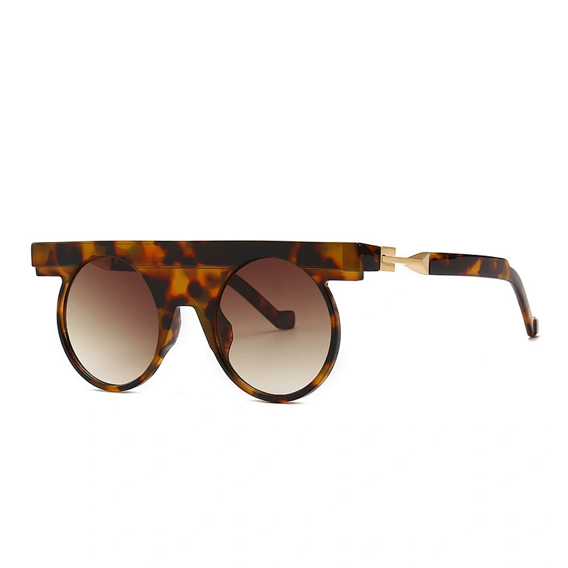 Fashionable sunglasses hot style concept round flat polarized sunglasses trend frosted custom sunglasses