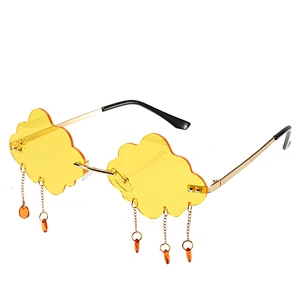 2021 newest fashion cloud shape tears pendant sunglasses women men eyewear shade vintage sun glasses wholesale custom goggles