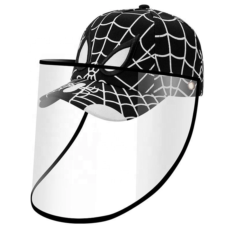 Transparent Face Shield Hat Cute Cartoon Children's Face Shield Hat Reusable Face Shield Hat