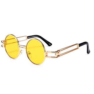 Cross-border foreign trade explosion steampunk fashion sunglasses European and American street style retro round Prince mirror