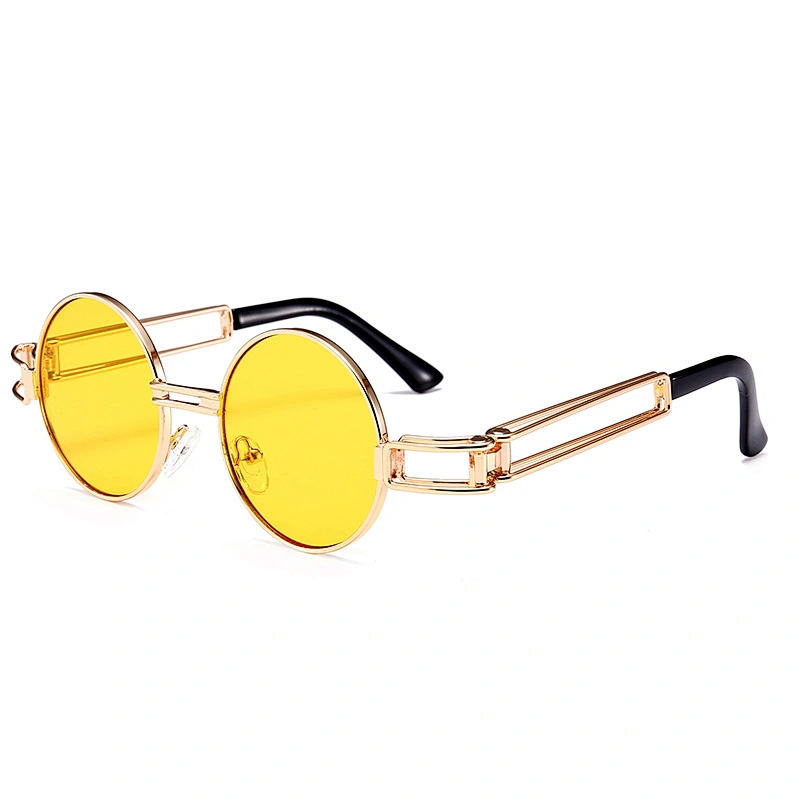 Cross-border foreign trade explosion steampunk fashion sunglasses European and American street style retro round Prince mirror