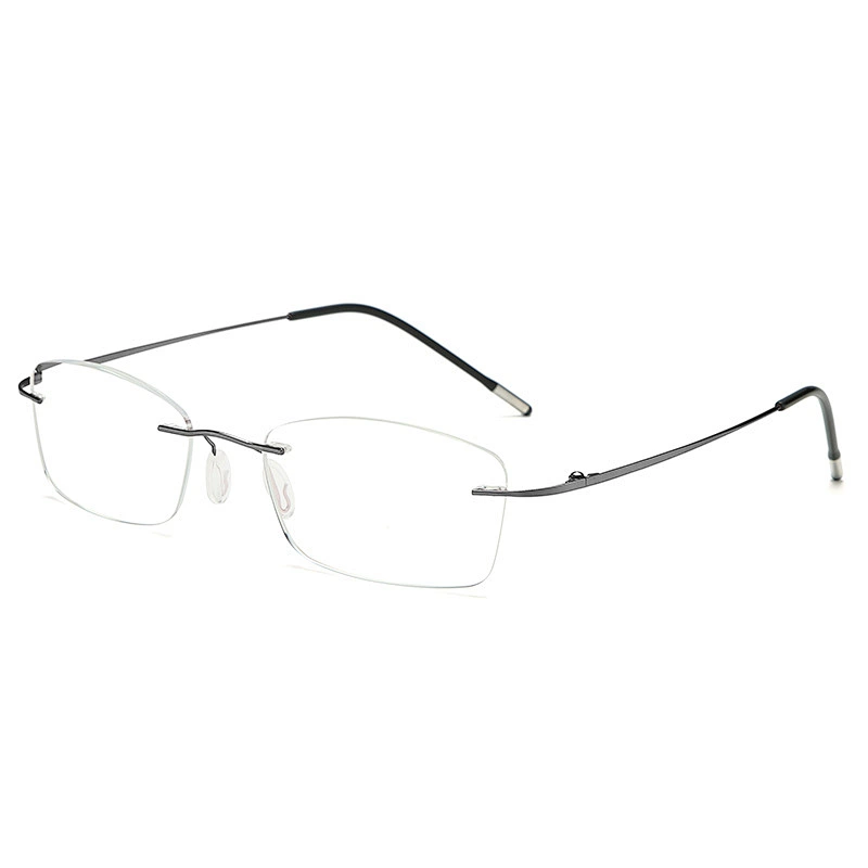 Anti blue light HD titanium light rimless trendy retro designer optics reading glasses men women wholesale reader glasses frame