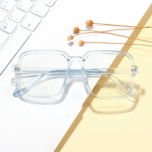 New finished flat light anti-blue glasses color changing sunglasses retro big name couple square sunglasses