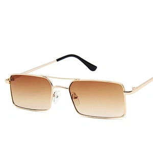 2021 newest trendy double beam fashion square metal sunglasses women men eyewear shade sun glasses wholesale custom goggles