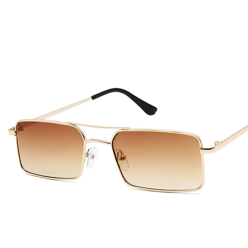2021 newest trendy double beam fashion square metal sunglasses women men eyewear shade sun glasses wholesale custom goggles