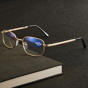 Multifocal trendy designer light optics foldable reading glasses blue light blocking men women wholesale reader glasses frame