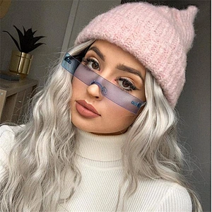 2021 newest fashion squares mall frame siamese sunglasses women men eyewear shade vintage sun glasses wholesale custom goggles