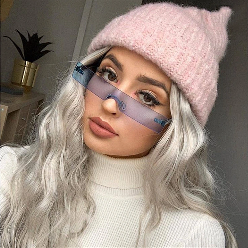2021 newest fashion squares mall frame siamese sunglasses women men eyewear shade vintage sun glasses wholesale custom goggles