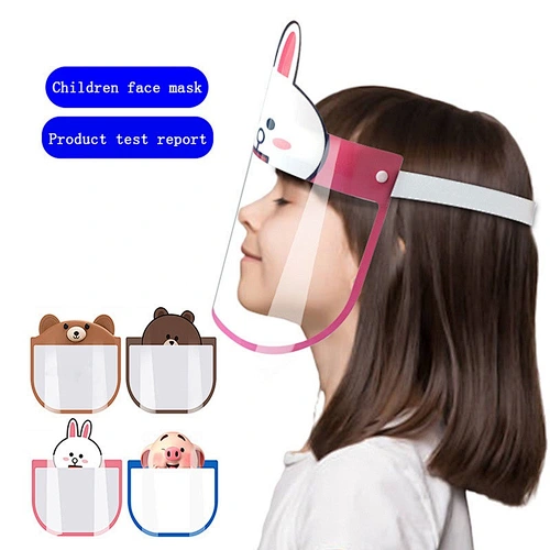 Cartoon Children's Anti fog Face Screen Shield Visor mask Transparent Animal Ornament ShieldMask Fancy Cute Kids FaceShield