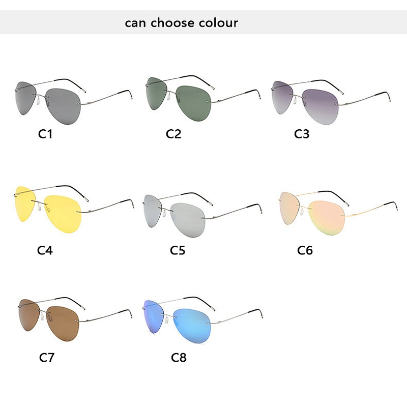 2021 newest fashion rimless foldable oval sunglasses polarized women men eyewear shade sun glasses wholesale custom goggles