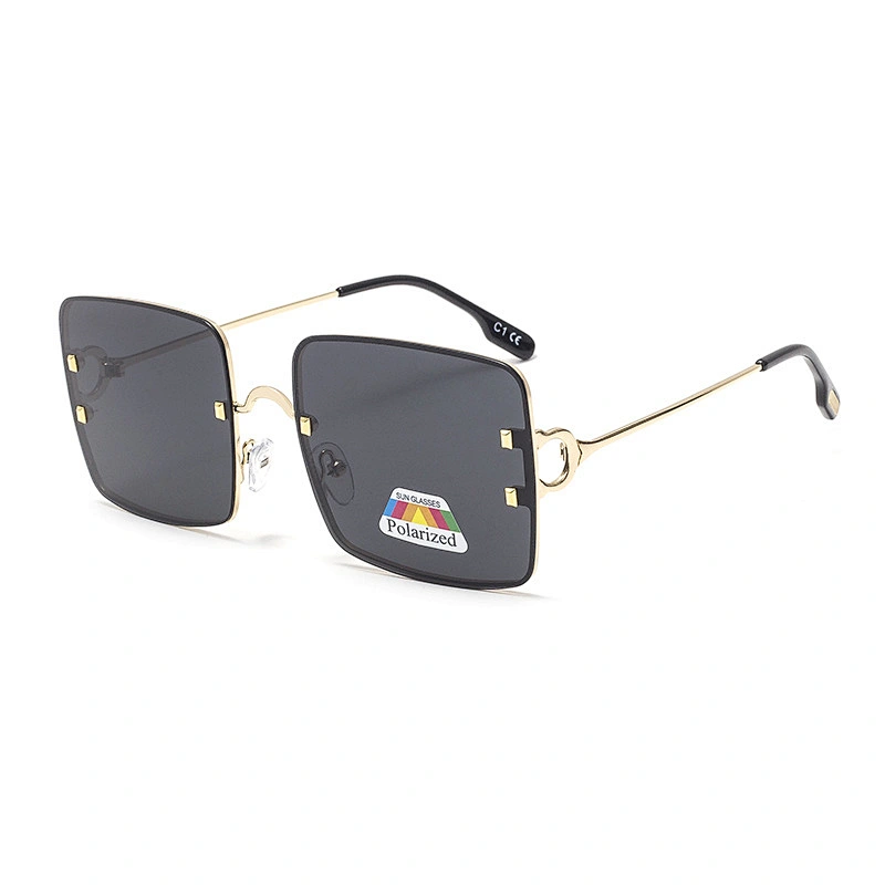 2021 newest fashion metal square frame sunglasses polarized women men eyewear shade vintage sun glasses wholesale custom goggles